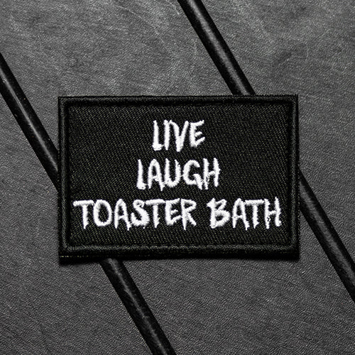 Live Laugh Toaster Bath Patch - Embroidered White/Black | Ghost ...