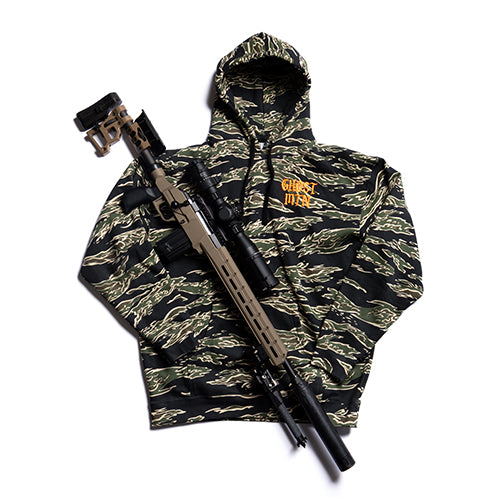 Tiger Stripe Embroidered Hoodie