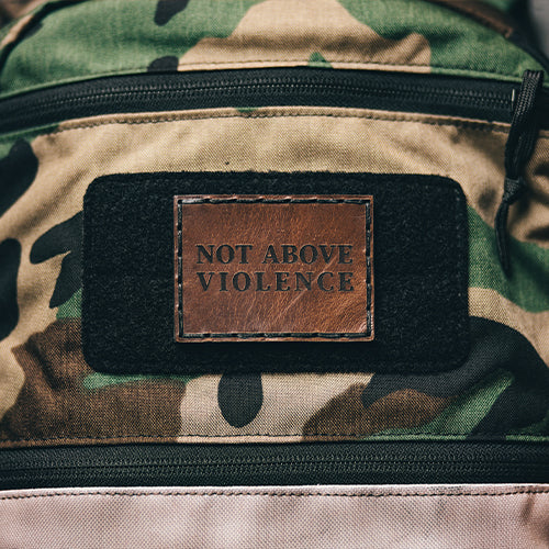 Not Above Violence Patch - Leather